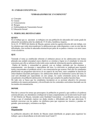 Maternidad Precoz En Los Adolescentes Cap.U.N.S.