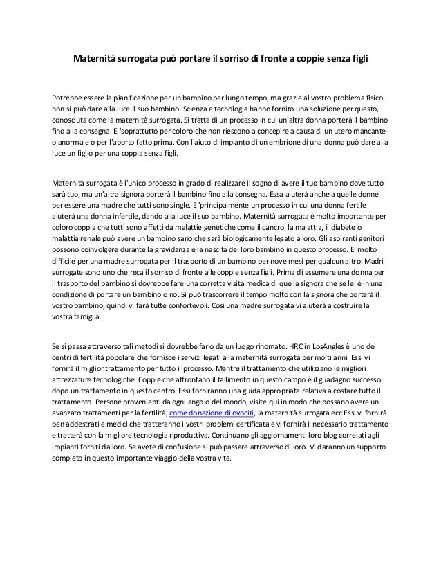 Maternita Surrogata Puo Portare Il Sorriso Di Fronte A Coppie Senza F