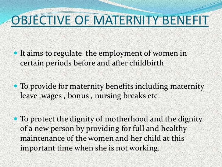 Maternity benefit act 1961