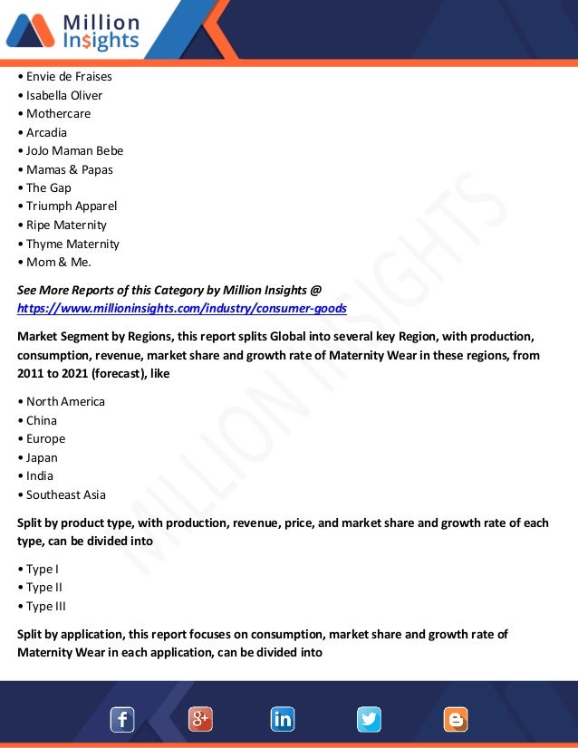 Maternity Wear Market Strength And Strategy Assessment Forecast To Maternity Wear Market Strength And Strategy Assessment Forecast To