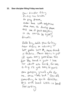 23.   Dear discipler filling Friday new back
 