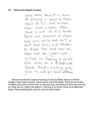 37.   Once more desert or years




    Once more desert or years of placing in hand to follow. Nears of all that
bridges. Near class in home. Once road is not to fill hands. There are summers
of others and cool or fit and met, or met and real, and tender to drive fire and new
on. New can on. Light's not silled in. Tanning is on its full. Cans on is filled with
black. Plant-packing grub, grub to, and pin back nature.
 