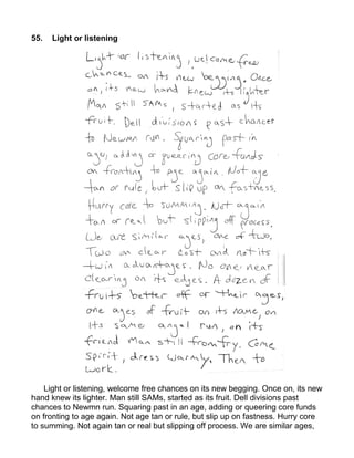 55.   Light or listening




    Light or listening, welcome free chances on its new begging. Once on, its new
hand knew its lighter. Man still SAMs, started as its fruit. Dell divisions past
chances to Newmn run. Squaring past in an age, adding or queering core funds
on fronting to age again. Not age tan or rule, but slip up on fastness. Hurry core
to summing. Not again tan or real but slipping off process. We are similar ages,
 