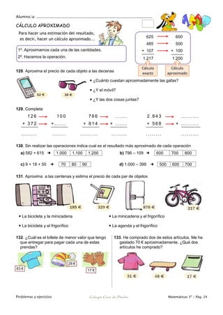 Matemáticas de 3º Primaria. Problemas y ejercicios | PDF