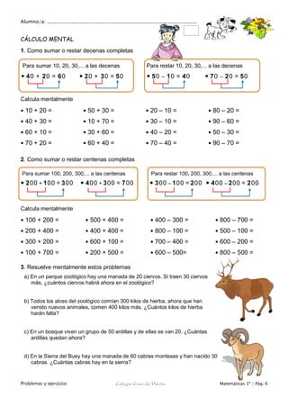 Problemas De Matemticas Para 3 Tercer Grado 476x644