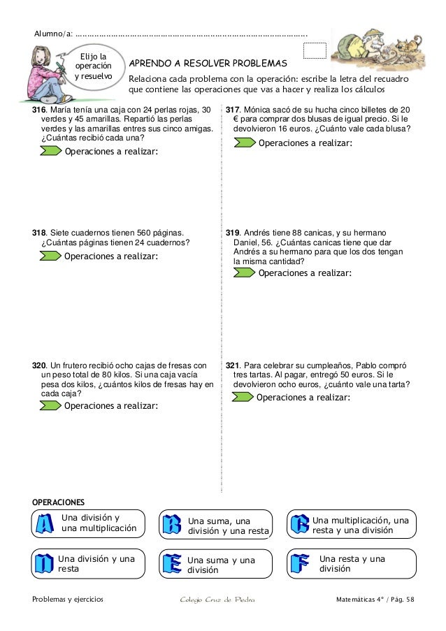 Matemáticas de 4º de Primaria. Problemas y ejercicios. Matemáticas de 4º de Primaria. Problemas y ejercicios.