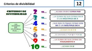 12Criterios de divisibilidad
 