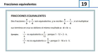 19Fracciones equivalentes
 
