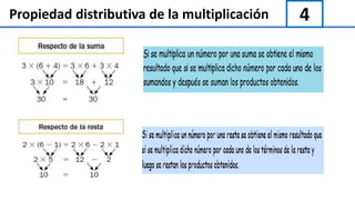 4Propiedad distributiva de la multiplicación
 
