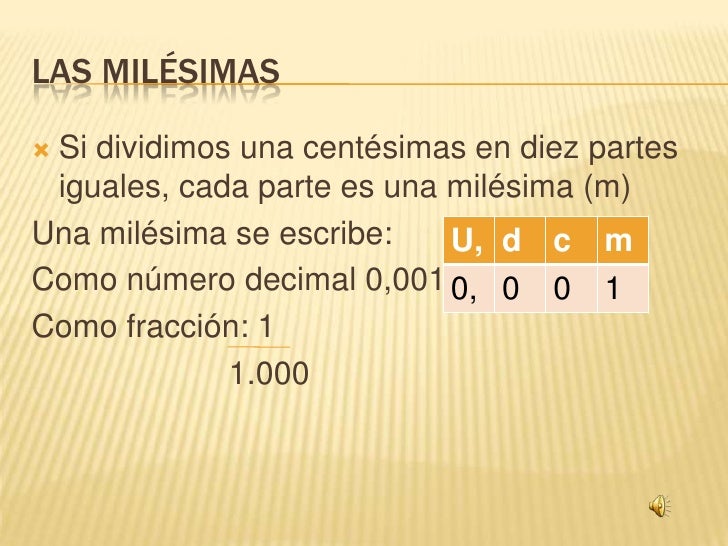 Mate tema 3 los números decimales