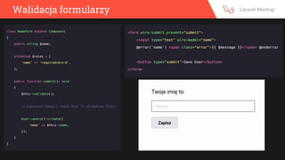 Walidacja formularzy
 