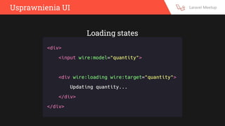 Usprawnienia UI
Loading states
 