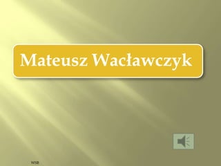 Mateusz Wacławczyk
WSB
 