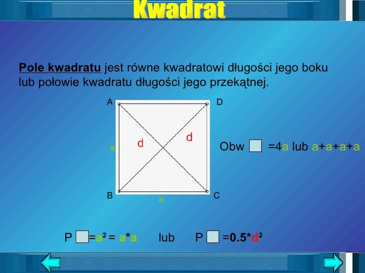 Pola i obwody figur płaskich