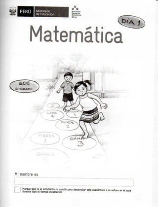 Matemática examen censal 2014   2 primaria (1-2)