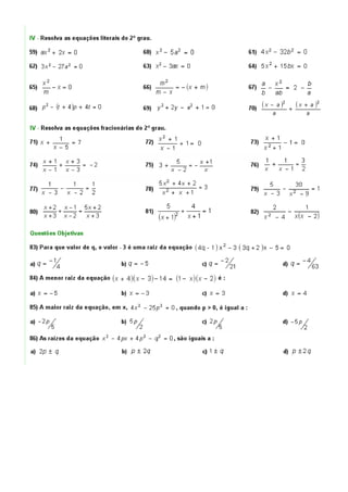 Equações com parêntesis worksheet