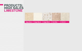 PRODUCTS:
HIGH SALES
LIMESTONE

Beige Nika A

Beige Nika B

Beige Nika C

Pink Nika

Gohareh

 