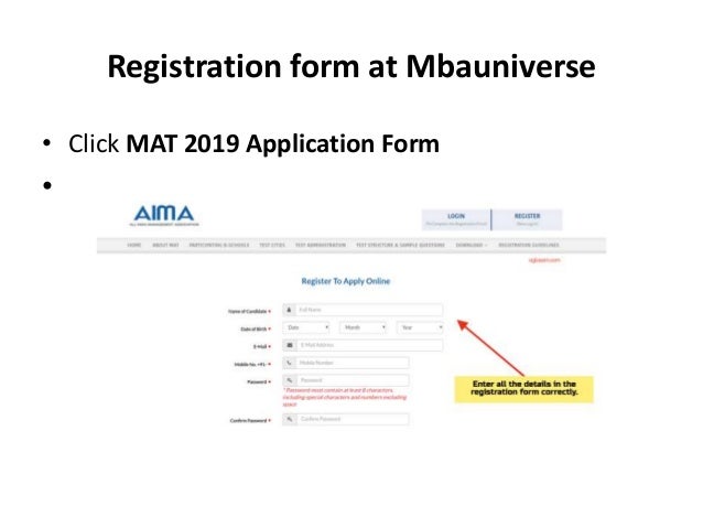 Mat February 2019 Registration Date