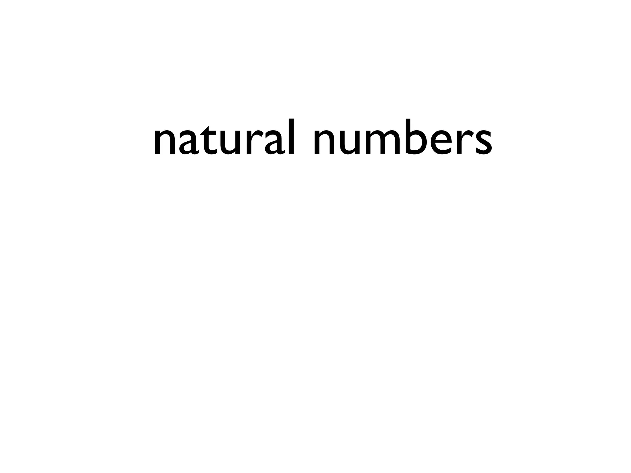 natural numbers