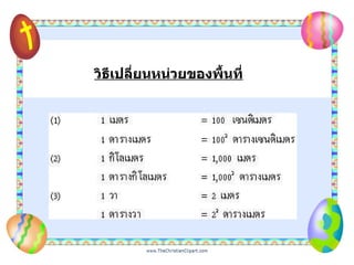 วิธี๶ปลี่ยนหน่วยྺองพื้นที่ 