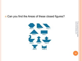  Can you find the Areas of these closed figures?
35
Free
powerpoint
template:
www.brainybetty.com
 
