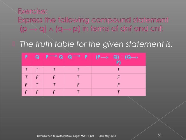 table reasoning truth mathematical mathematics discreet table reasoning truth mathematical mathematics discreet