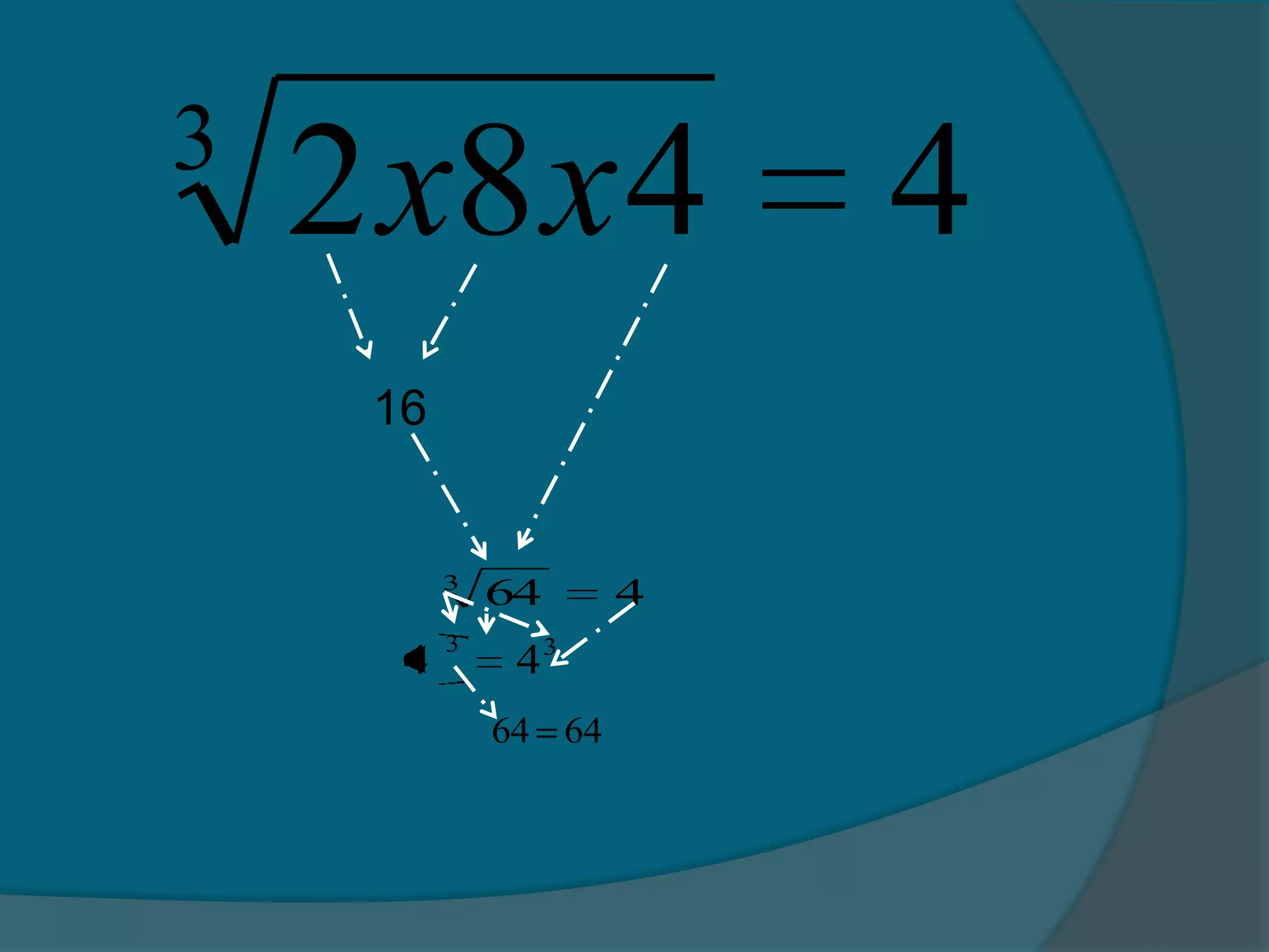 3
2 x8 x 4 4
16
3
64 4
3
4 43
64 64