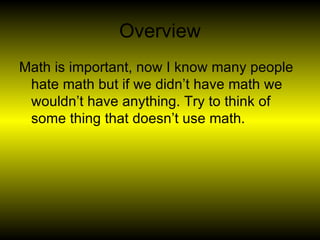 A World Without Math by Damien | PPT