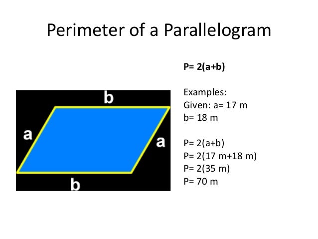 Come Si Trova Il Perimetro Del Parallelogramma Formula