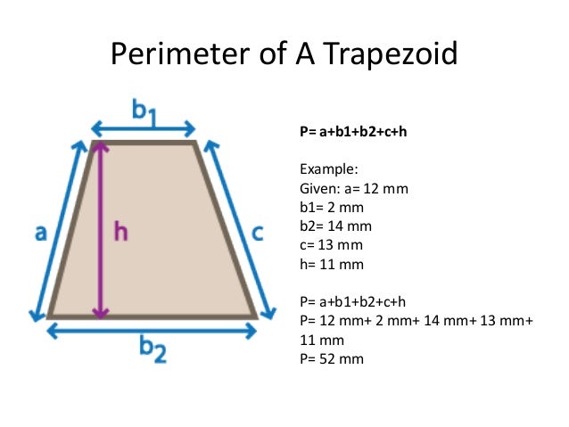 Perimeter trapezoid circumference Perimeter And Circumference