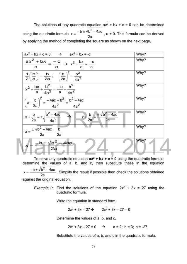 K TO 12 GRADE 9 LEARNER’S MATERIAL IN MATHEMATICS