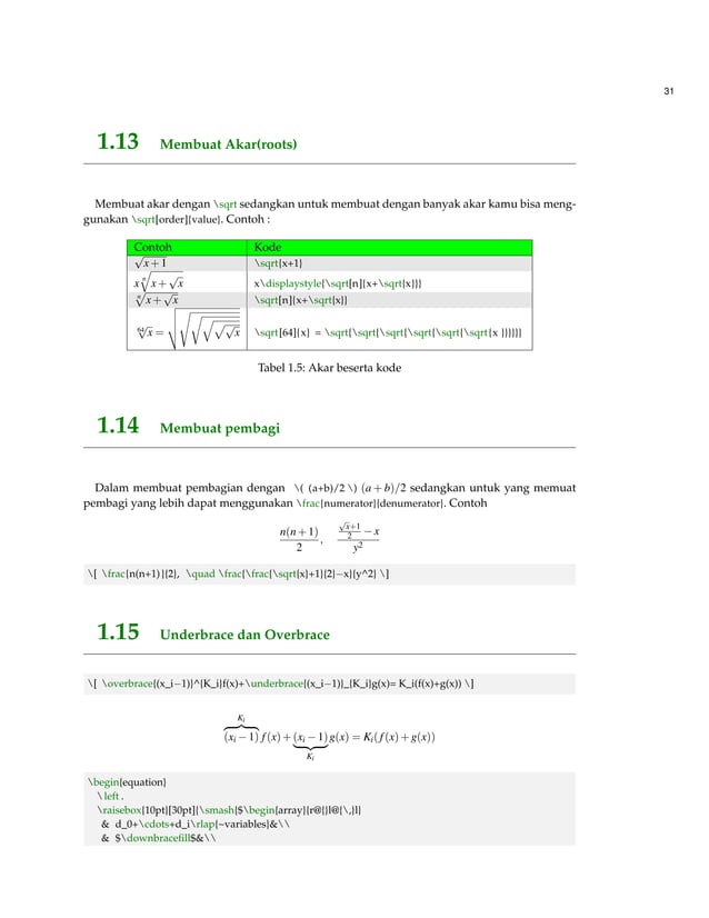 LaTeX ; Notasi Matematika | PDF