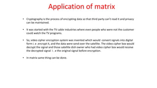 Vector analysis & matrix | PPTX