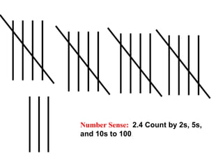 Number Sense:   2.4 Count by 2s, 5s, and 10s to 100 . 