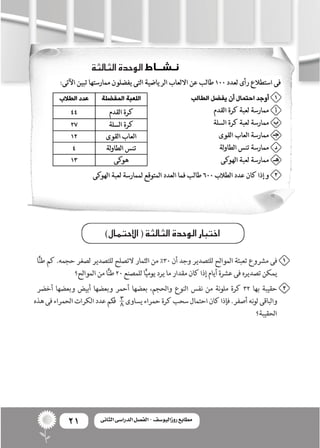 21 ‫الثانى‬ ‫الدراسى‬ ‫الفصل‬ - ‫روزاليوسف‬ ‫مطابع‬‫الثانى‬ ‫الدراسى‬ ‫الفصل‬ - ‫روزاليوسف‬ ‫مطابع‬
‫الثالثة‬‫الوحدة‬
(‫اا...