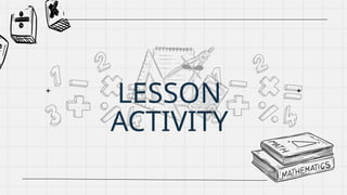 LESSON
ACTIVITY
 