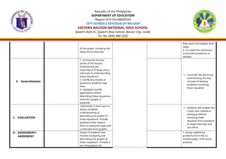 Mathematics 8 Lesson Plan Quarter 1 week 2 | DOCX