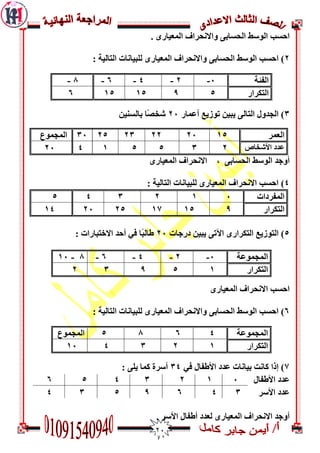 21
. ِ‫اىمؼيبس‬ ‫َاالوذشاف‬ ّ‫اىذغبث‬ ‫اىُعظ‬ ‫ادغت‬
7‫ا‬ )‫اىزبىيخ‬ ‫ىيجيبوبد‬ ِ‫اىمؼيبس‬ ‫َاالوذشاف‬ ّ‫اىذغبث‬ ‫اىُعظ‬ ‫دغت‬:
3‫أػمبس‬ ‫رُصيغ‬ ‫يجيه‬ ّ‫اىزبى‬ ‫اىجذَه‬ )71‫ثبىغىيه‬ ‫ًب‬‫ص‬‫شخ‬
ِ‫اىمؼيبس‬ ‫االوذشاف‬ , ّ‫اىذغبث‬ ‫اىُعظ‬ ‫أَجذ‬
4): ‫اىزبىيخ‬ ‫ىيجيبوبد‬ ِ‫اىمؼيبس‬ ‫االوذشاف‬ ‫ادغت‬
5‫دسجبد‬ ‫يجيه‬ ّ‫اآلر‬ ِ‫اىزنشاس‬ ‫اىزُصيغ‬ )71: ‫االخزجبساد‬ ‫أدذ‬ ‫في‬ ‫ًب‬‫ج‬‫عبى‬
ِ‫اىمؼيبس‬ ‫االوذشاف‬ ‫ادغت‬
6‫اىم‬ ‫َاالوذشاف‬ ّ‫اىذغبث‬ ‫اىُعظ‬ ‫ادغت‬ ): ‫اىزبىيخ‬ ‫ىيجيبوبد‬ ِ‫ؼيبس‬
2‫في‬ ‫األعفبه‬ ‫ػذد‬ ‫ثيبوبد‬ ‫مبوذ‬ ‫إرا‬ )34: ّ‫يي‬ ‫ممب‬ ‫أعشح‬
‫األعفبه‬ ‫ػذد‬1073456
‫األعش‬ ‫ػذد‬3469534
‫األعش‬ ‫أعفبه‬ ‫ىؼذد‬ ِ‫اىمؼيبس‬ ‫االوذشاف‬ ‫أَجذ‬.
‫اىفئخ‬1-7-4-6-2-
‫اىزنشاس‬5905056
‫اىؼمش‬057177737531‫اىمجمُع‬
‫األشخبص‬ ‫ػذد‬73550471
‫اىمفشداد‬107345
‫اىزنشاس‬90502757104
‫اىمجمُػخ‬1-7-4-6-2-01
‫اىزنشاس‬05937
‫اىمجمُػخ‬4625‫اىمجمُع‬
‫اىزنشاس‬073401
 