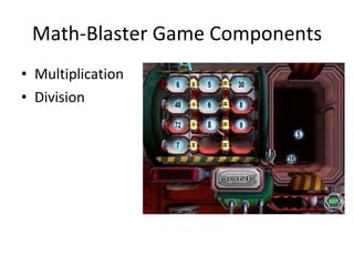 Math-Blaster Game Components Multiplication Division 