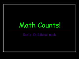 The Count Math Math Counts! | PPT
