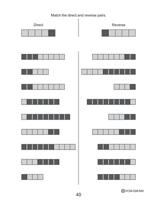 Direct Reverse
40
Match the direct and reverse pairs.
VCM-GM-NNc
 