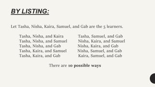 MATH 10 Solving Problems involving combination | PPTX