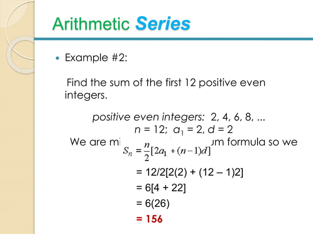 ARITHMETIC MEAN AND SERIES
