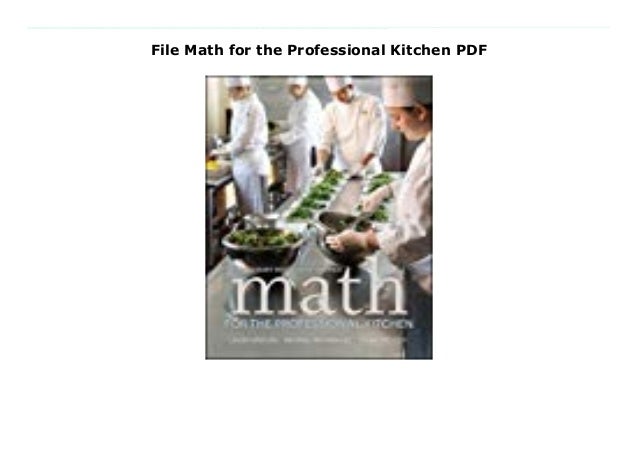 File Math for the Professional Kitchen PDF