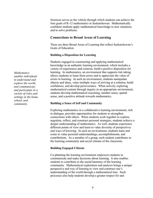 Math Curriculum Grade 1