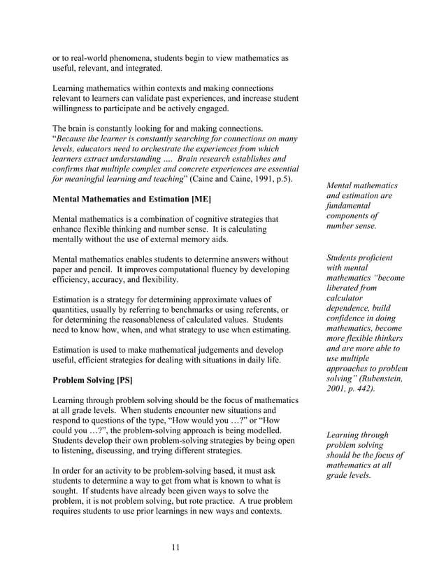 Math Curriculum Grade 1