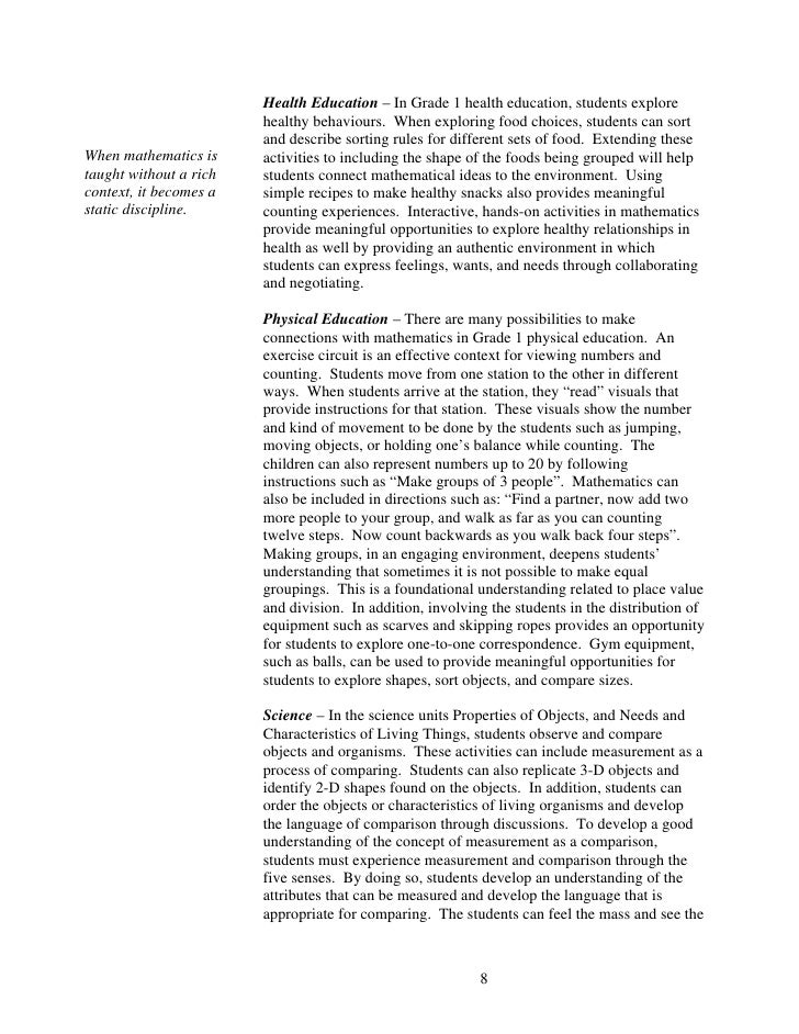 Math Curriculum Grade 1