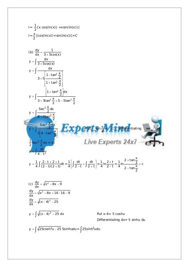 Integration homework image