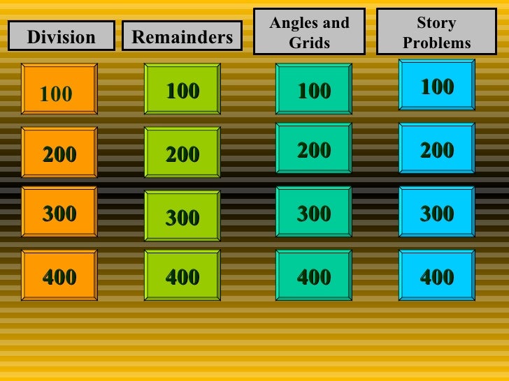 Math Jeopardy Unit 6