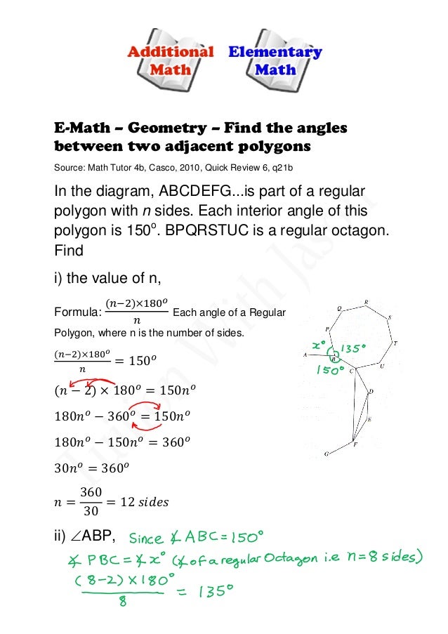 Elemetary Math E Maths Geometry Find The Angles